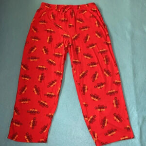 GUINNESS fleece pajama pants 2 pockets elastic waistband drawstring size L 36-38